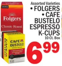 C Town FOLGERS, CAFE BUSTELO ESPRESSO K-CUPS offer