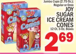 C Town JOY SUGAR ICE CREAM CONES offer
