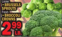 C Town BRUSSELS SPROUTS Fresh BROCCOLI CROWNS offer