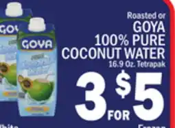 C Town Roasted or GOYA 100% PURE COCONUT WATER offer