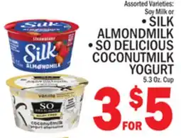 C Town SILK ALMONDMILK, SO DELICIOUS COCONUTMILK YOGURT offer
