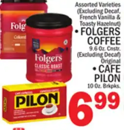 C Town FOLGERS COFFEE , CAFE PILON offer