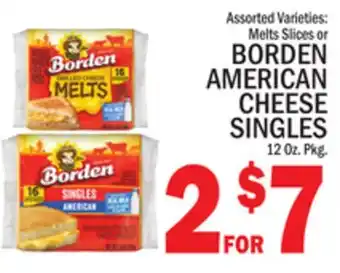 C Town BORDEN AMERICAN CHEESE SINGLES offer