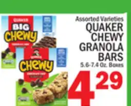 C Town QUAKER CHEWY GRANOLA BARS offer