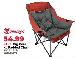 Runnings Runnings Big Bear XL Padded Chair offer