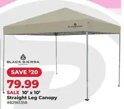 Runnings Black Sierra 10' x 10' Straight Leg Canopy offer
