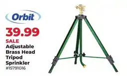 Runnings Orbit Adjustable Brass Head Tripod Sprinkler offer