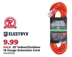 Runnings ELECTRYX 25' Indoor/Outdoor 16 Gauge Extension Cord offer