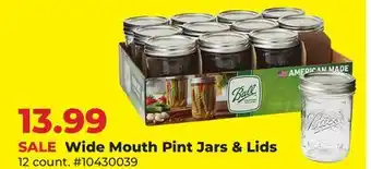 Runnings Ball Wide Mouth Pint Jars & Lids offer