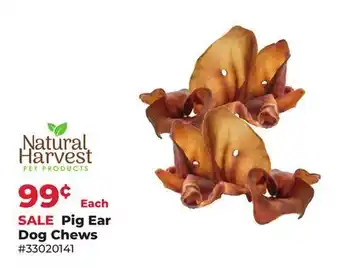 Runnings Natural Harvest Pig Ear Dog Chews offer