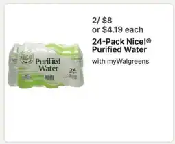 Walgreens 24-Pack Nice! Purified Water offer