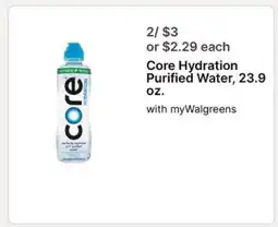 Walgreens Core Hydration Purified Water, 23.9 oz offer