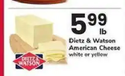 Safeway Dietz & Watson American Cheese offer