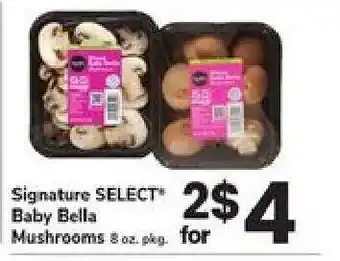 Safeway Signature SELECT Baby Bella Mushrooms offer