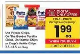 Safeway Utz Potato Chips, On The Border Tortilla Chips, Utz Kettle Chips or Zapp's Kettle Chips offer
