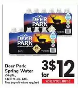Safeway Deer Park Spring Water offer
