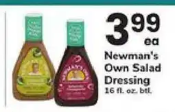 Safeway Newman's Own Salad Dressing offer