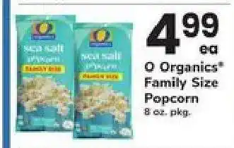 Safeway O Organics Family Size Popcorn offer