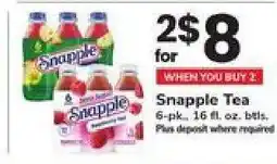 Safeway Snapple Tea offer