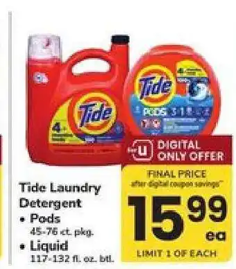 Safeway Tide Laundry Detergent offer