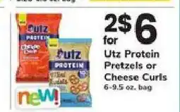 Safeway Utz Protein Pretzels or Cheese Curls offer