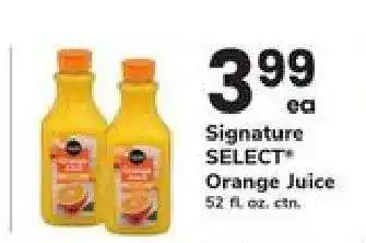 Safeway Signature Select Orange Juice offer