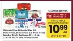 Safeway Michelob Ultra, Stella Artois, Kona, Goose Island or Devil's Backbone offer