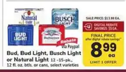 Safeway Bud, Bud Light, Busch Light or Natural Light offer