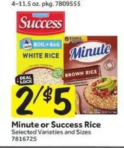 Stop&Shop Minute or Success Rice offer