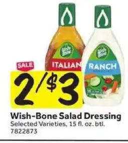 Stop&Shop Wish-Bone Salad Dressing offer