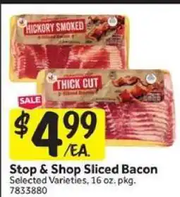 Stop&Shop Stop & Shop Sliced Bacon offer