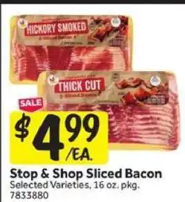 Stop&Shop Stop & Shop Sliced Bacon offer