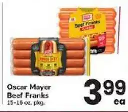 Safeway Oscar Mayer Beef Franks offer
