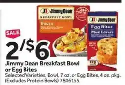 Stop&Shop Jimmy Dean Breakfast Bowl or Egg Bites offer