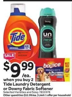 Stop&Shop Tide Laundry Detergent or Downy Fabric Softener offer