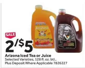Stop&Shop Arizona Iced Tea or Juice offer