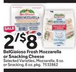 Stop&Shop BelGioioso Fresh Mozzarella or Snacking Cheese offer