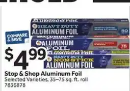 Stop&Shop Stop & Shop Aluminum Foil offer