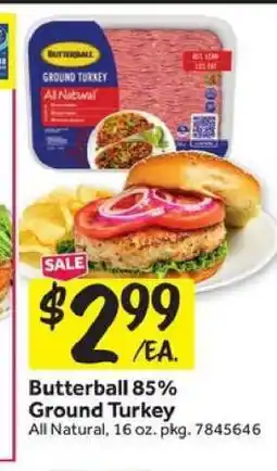 Stop&Shop Butterball 85% Ground Turkey offer