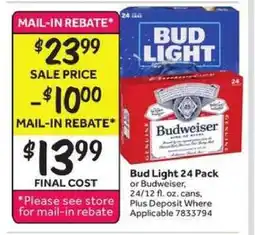 Stop&Shop Bud Light 24 Pack offer