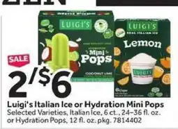 Stop&Shop Luigi’s Italian Ice or Hydration Mini Pops offer