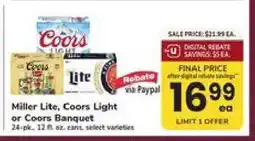 Safeway Miller Lite, Coors Light or Coors Banquet offer