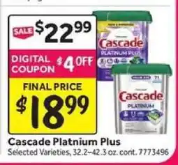 Stop&Shop Cascade Platinum Plus offer