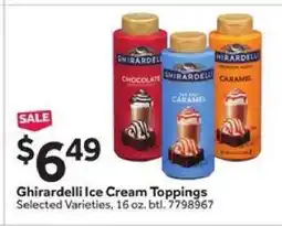 Stop&Shop Ghirardelli Ice Cream Toppings offer