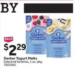 Stop&Shop Gerber Yogurt Melts offer