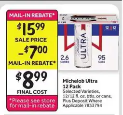 Stop&Shop Michelob Ultra 12 Pack offer