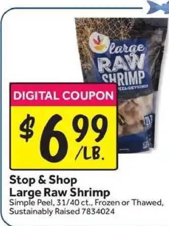 Stop&Shop Stop & Shop Large Raw Shrimp offer