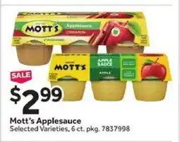 Stop&Shop Mott's Applesauce offer