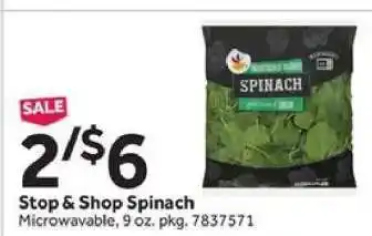 Stop&Shop Stop & Shop Spinach offer