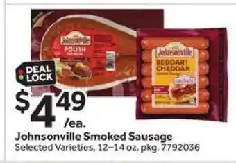 Stop&Shop Johnsonville Smoked Sausage offer